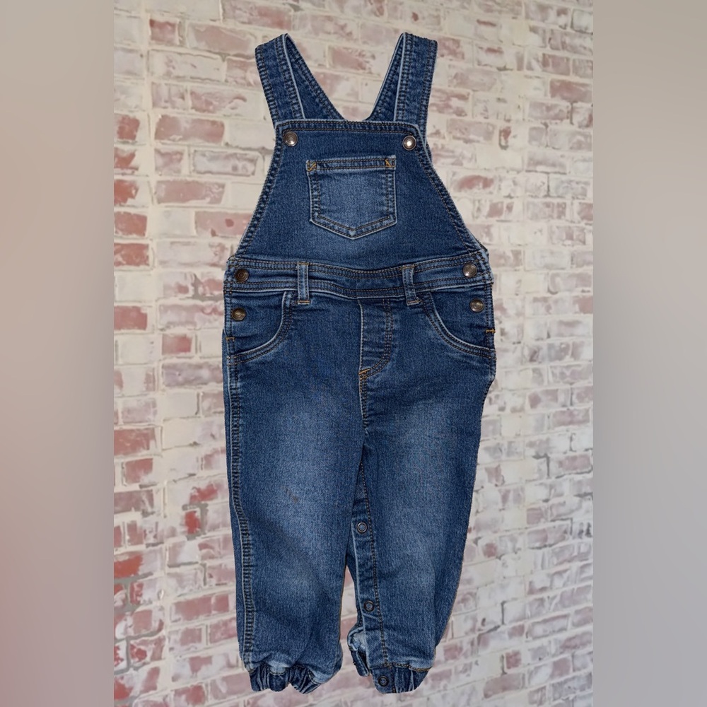 First Impressions Blue Denim Overalls